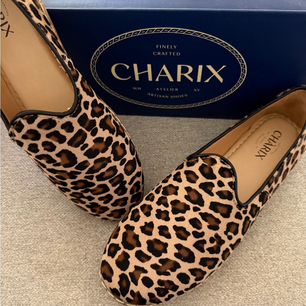 Charix Leopard Print Women's Loafers - Picture 2 of 6